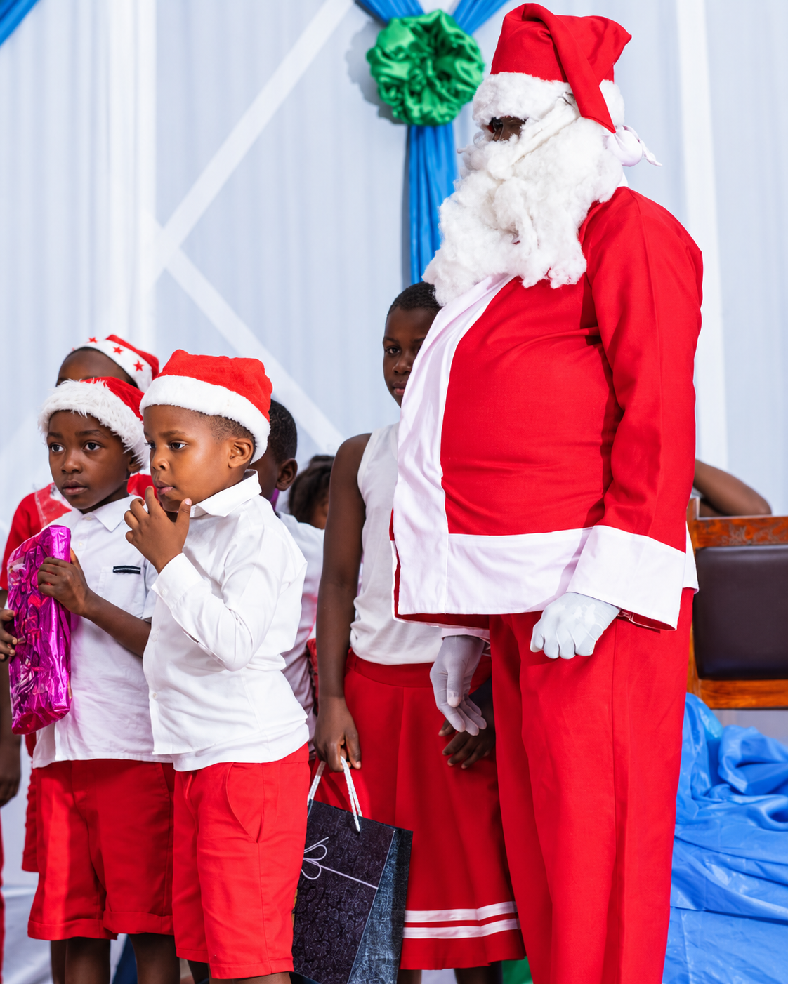 Children at a Christmas celebration